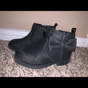 Black booties for toddler girls